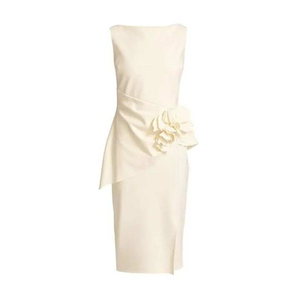 CHIARA BONI LA PETITE ROBE
Women's Oksana Floral Applique Sheath Dress Cream